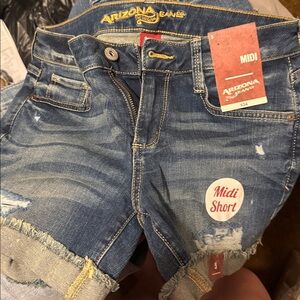 Arizona Jean Co. Blue Denim Midi Shorts